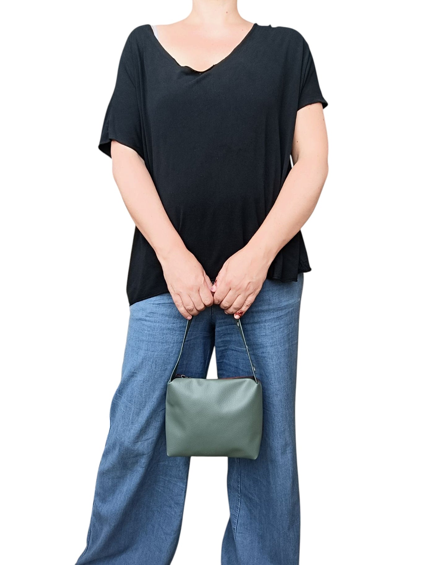 Mini bag in pelle sintetica