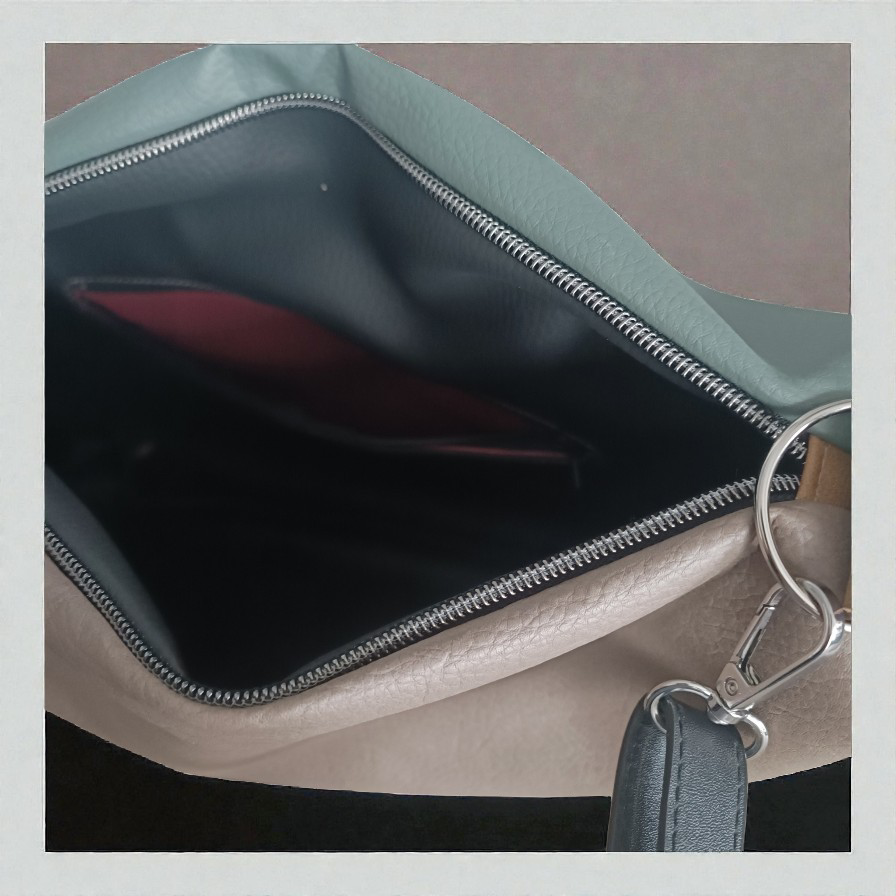 Borsa a tracolla ginkgo in pelle sintetica
