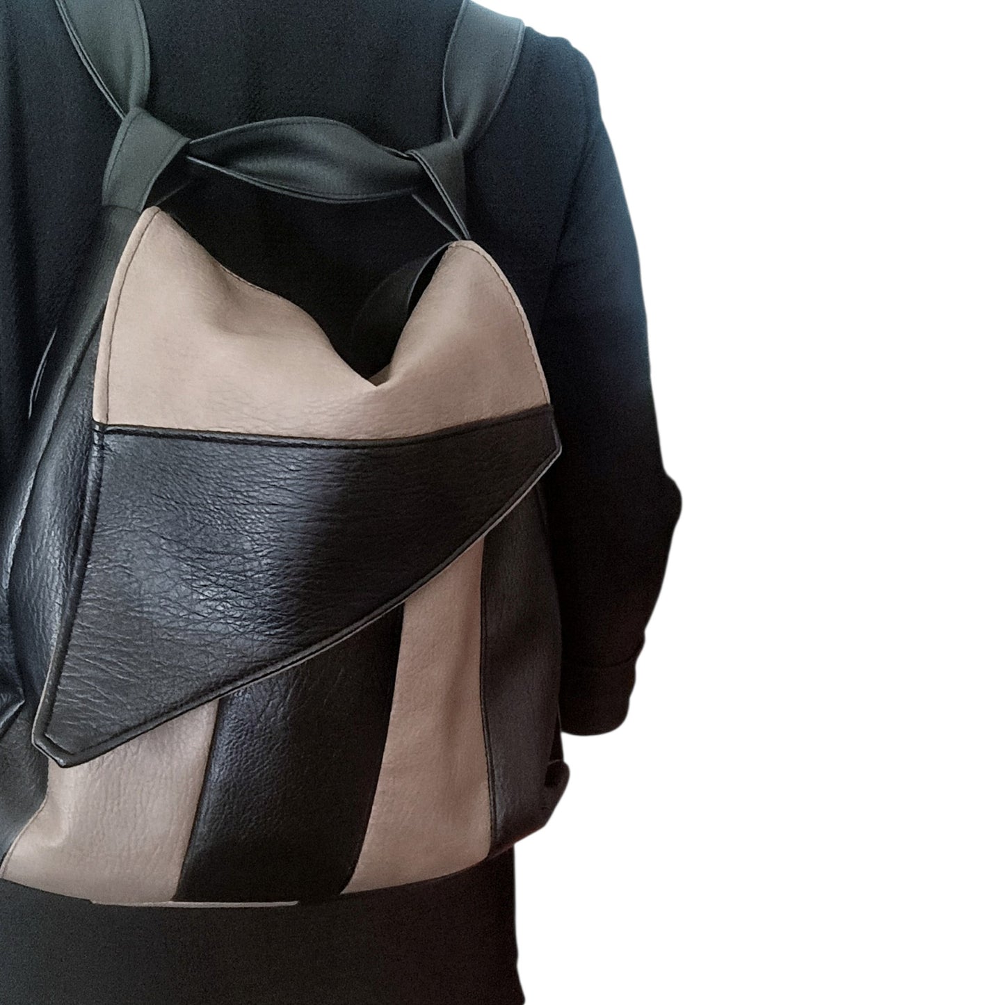 Borsa zaino in pelle sintetica