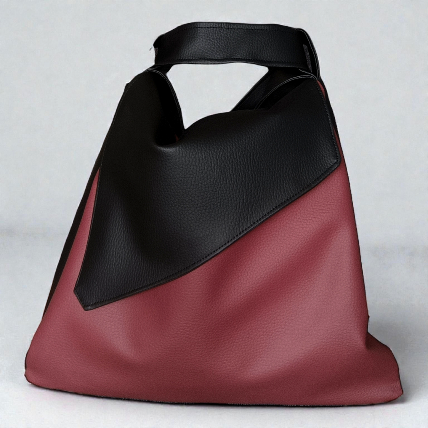 Borsa zaino in pelle sintetica rossa