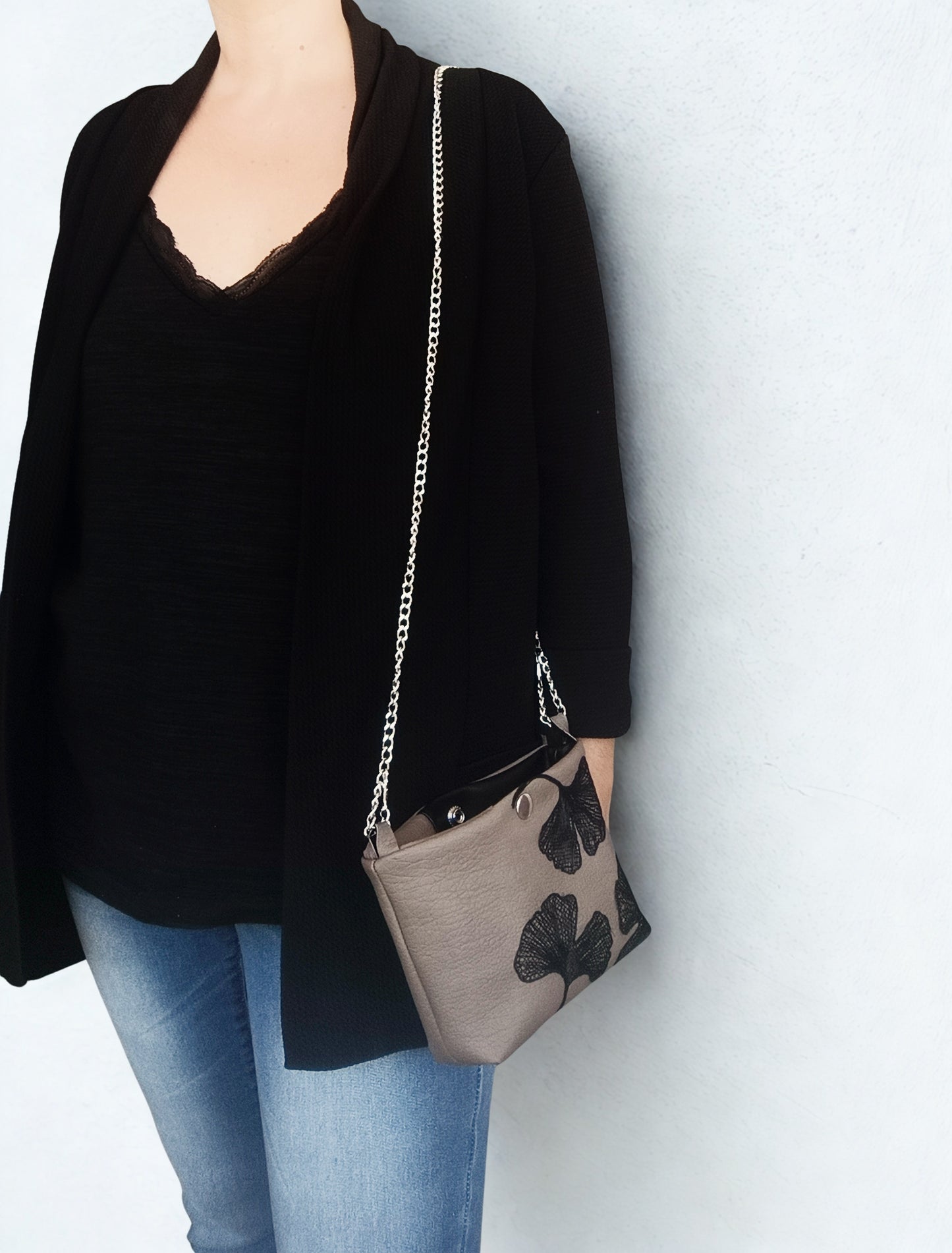 Borsetta crossbody in pelle sintetica