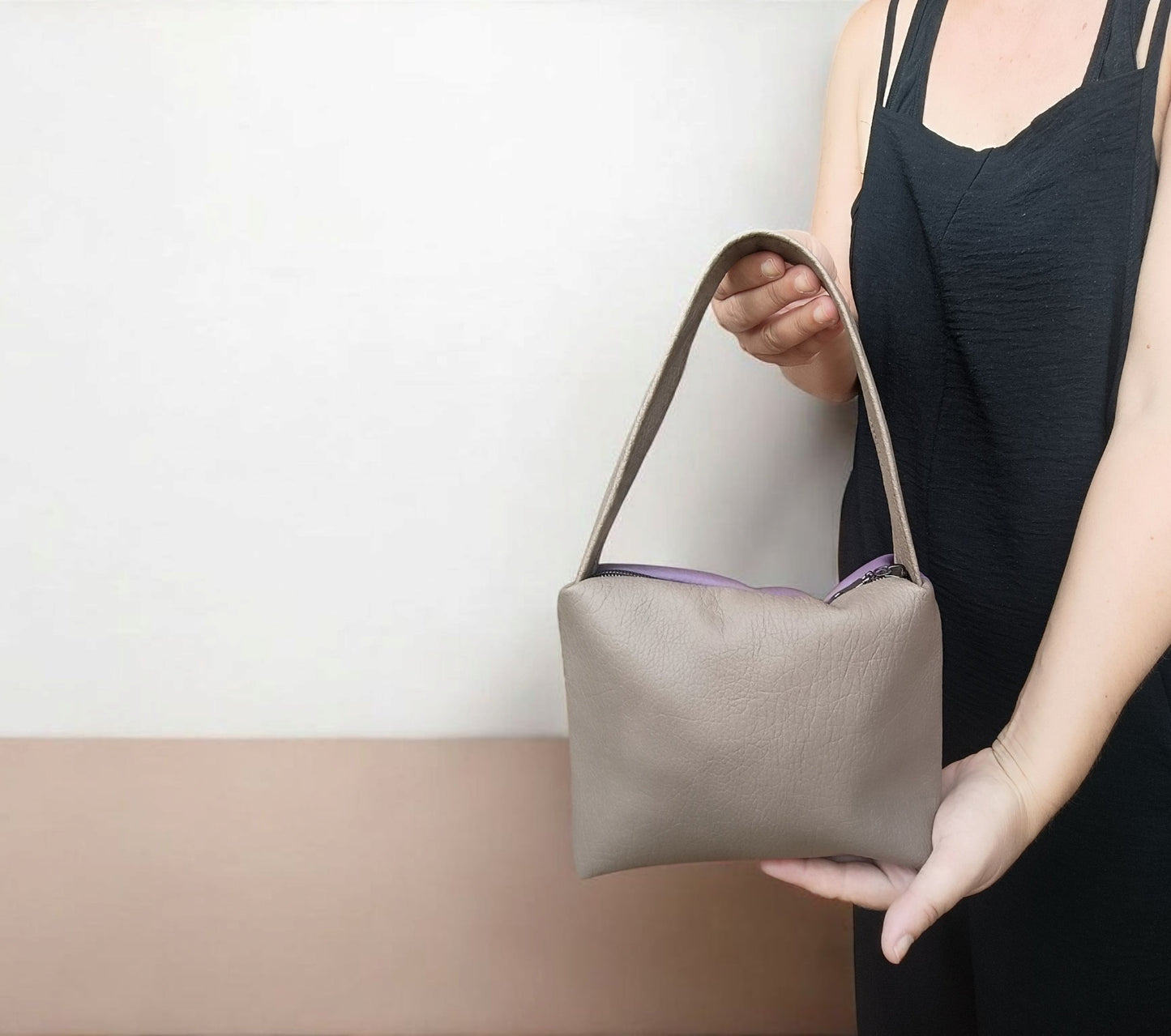 Mini tote bag in pelle sintetica