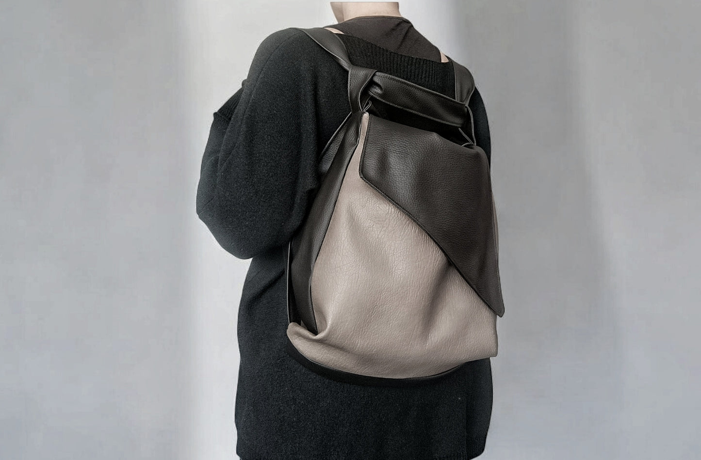 Borsa convertibile in zainetto