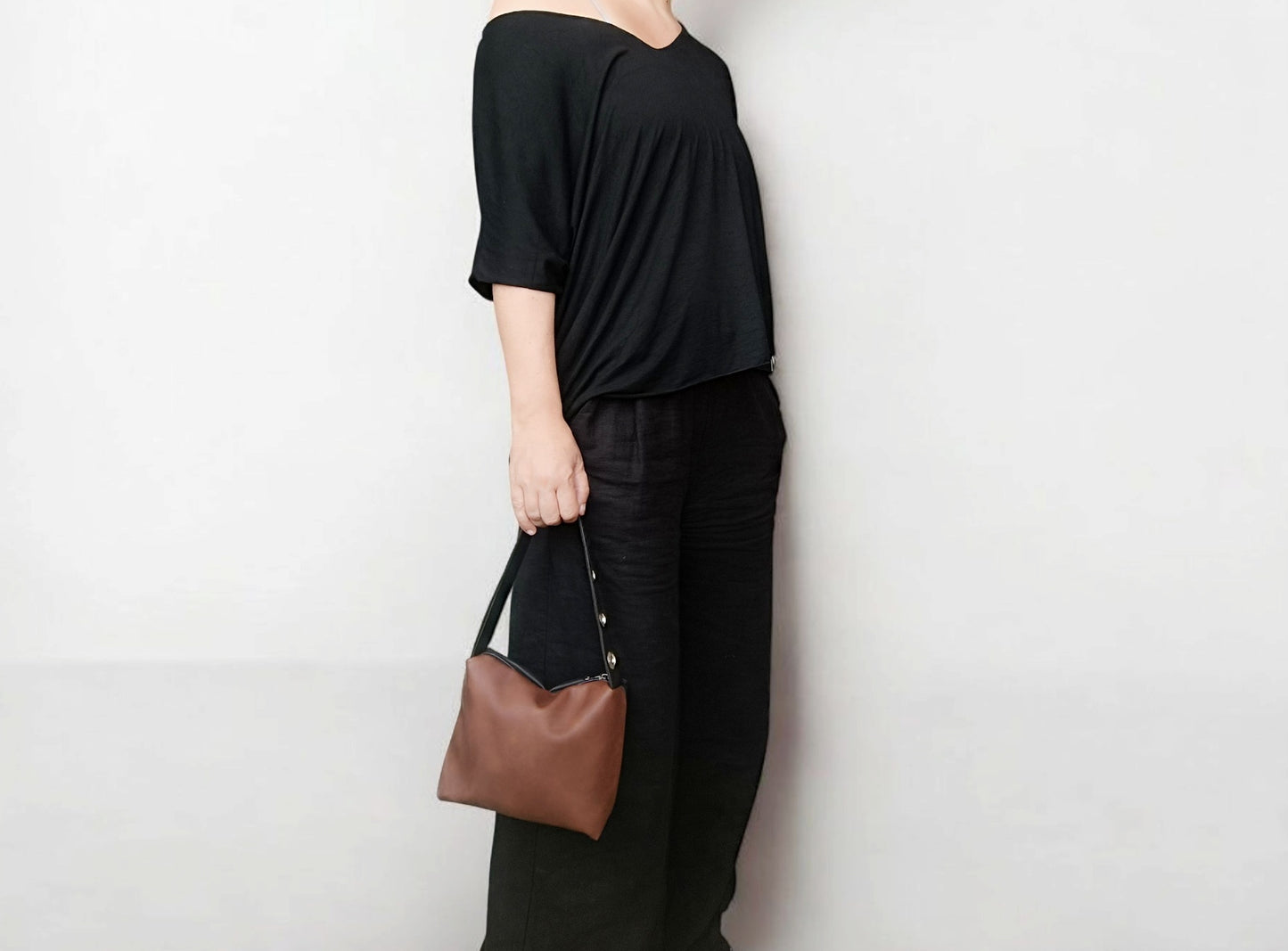 Mini bag in pelle sintetica