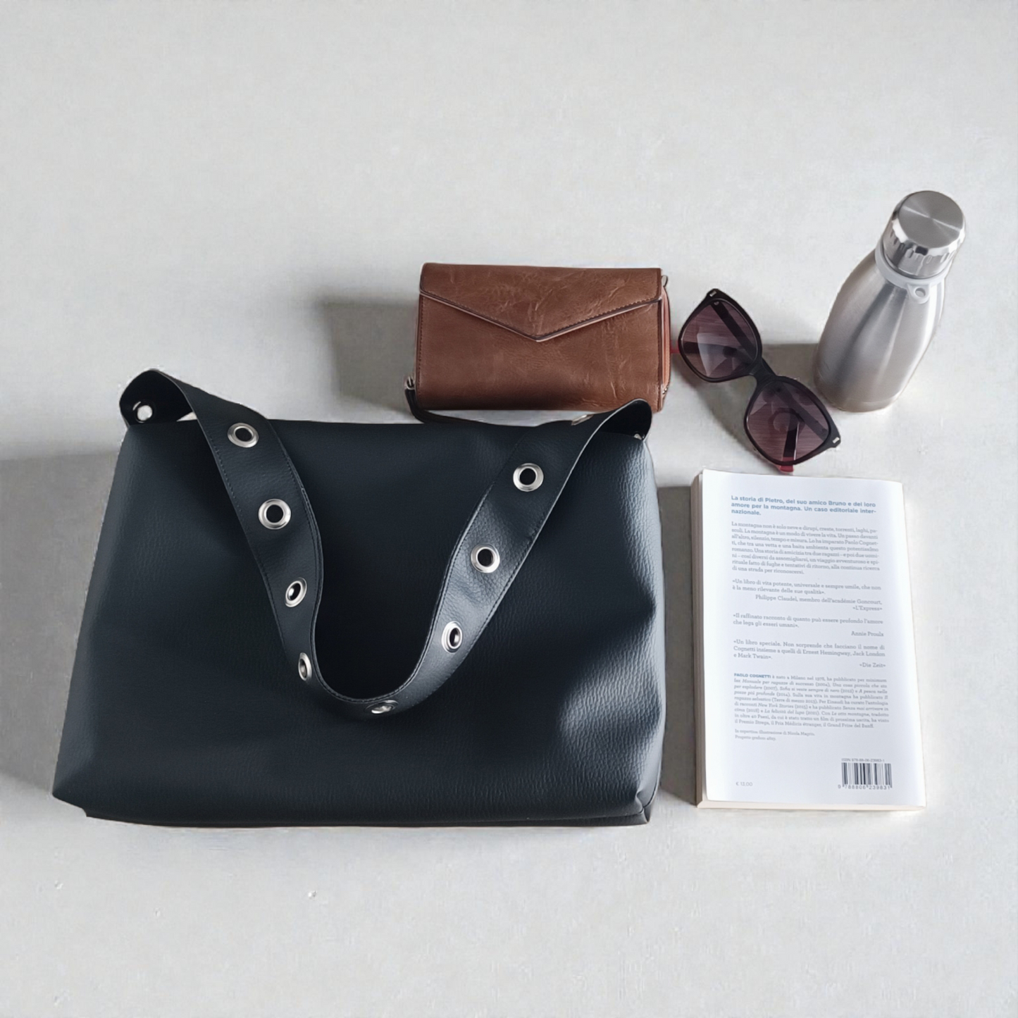 Borsa a spalla in pelle sintetica