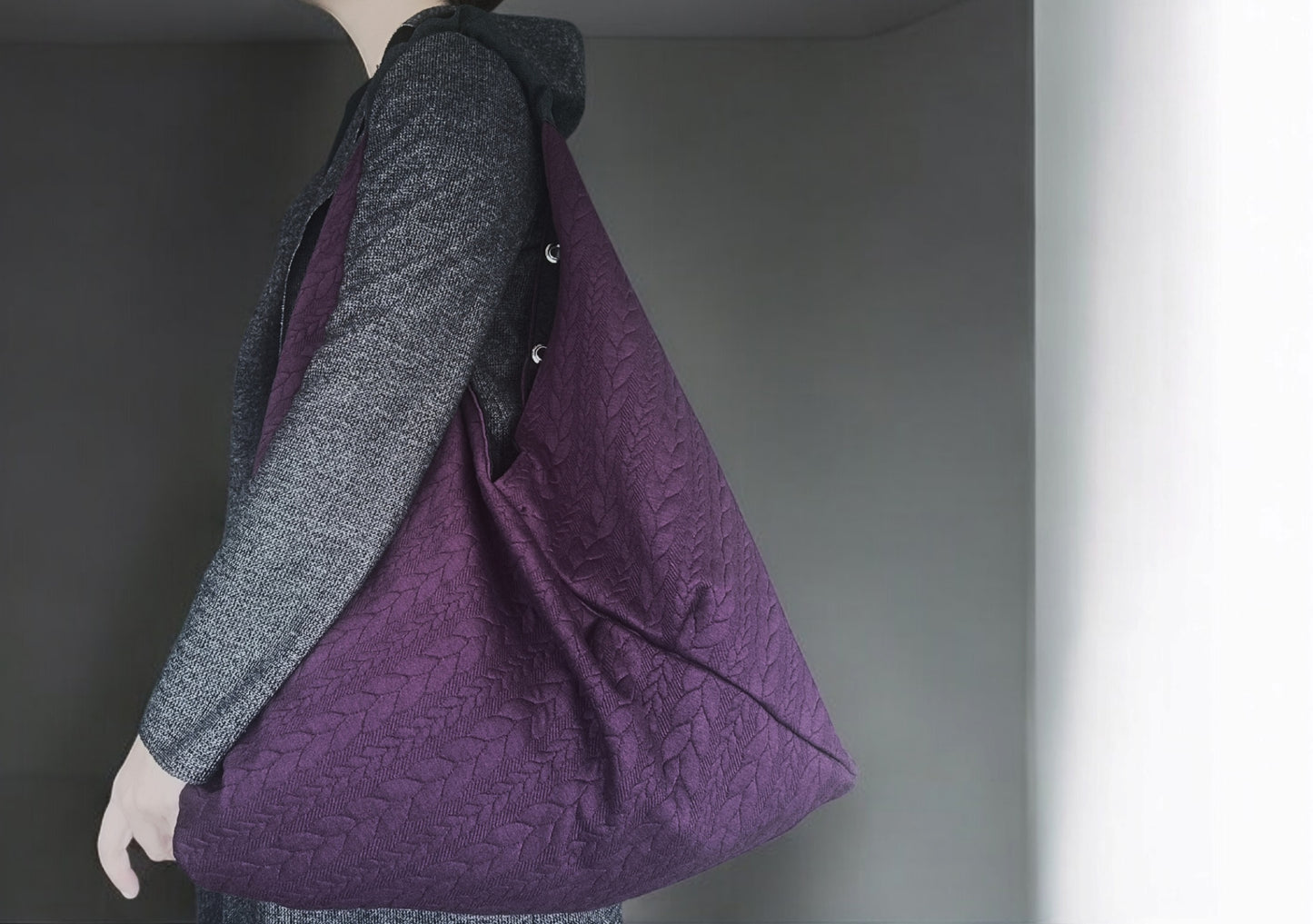 Borsa origami in tessuto invernale