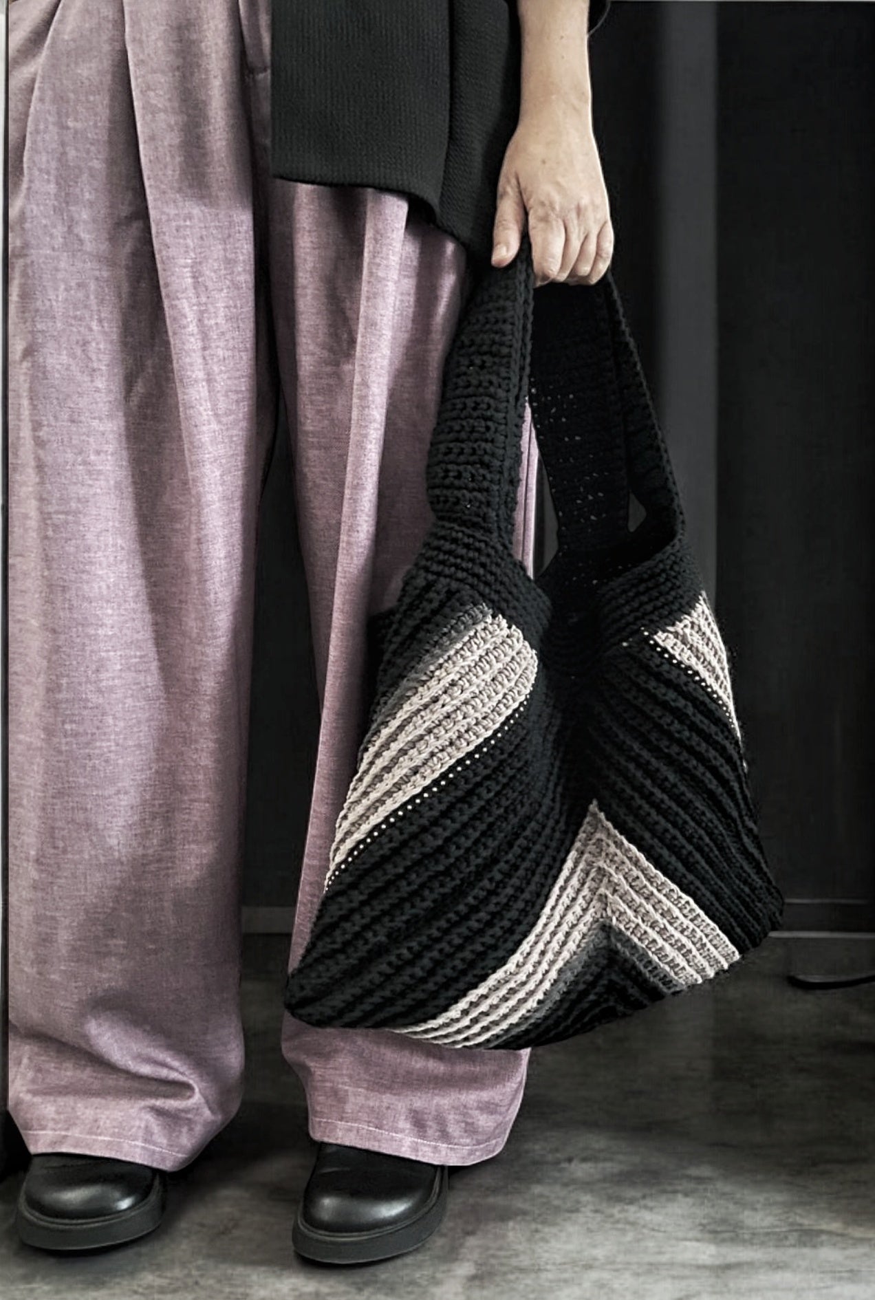 Borsa da spalla all'uncinetto