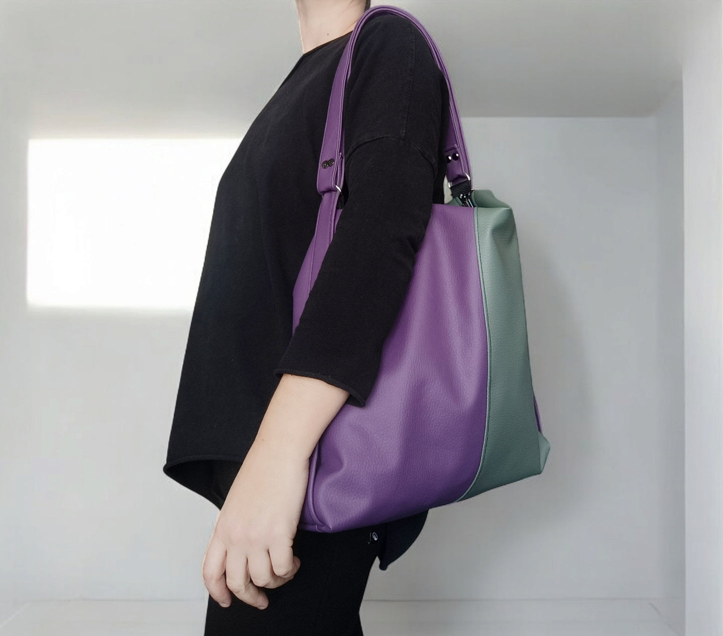 Borsa da spalla convertibile in zainetto
