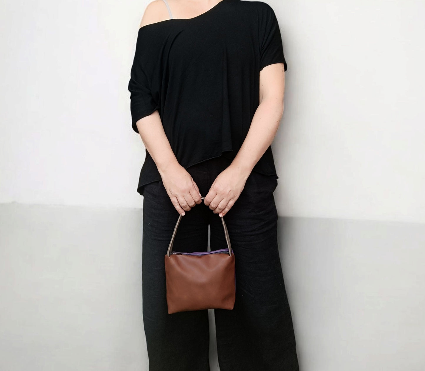 Mini tote bag in pelle sintetica