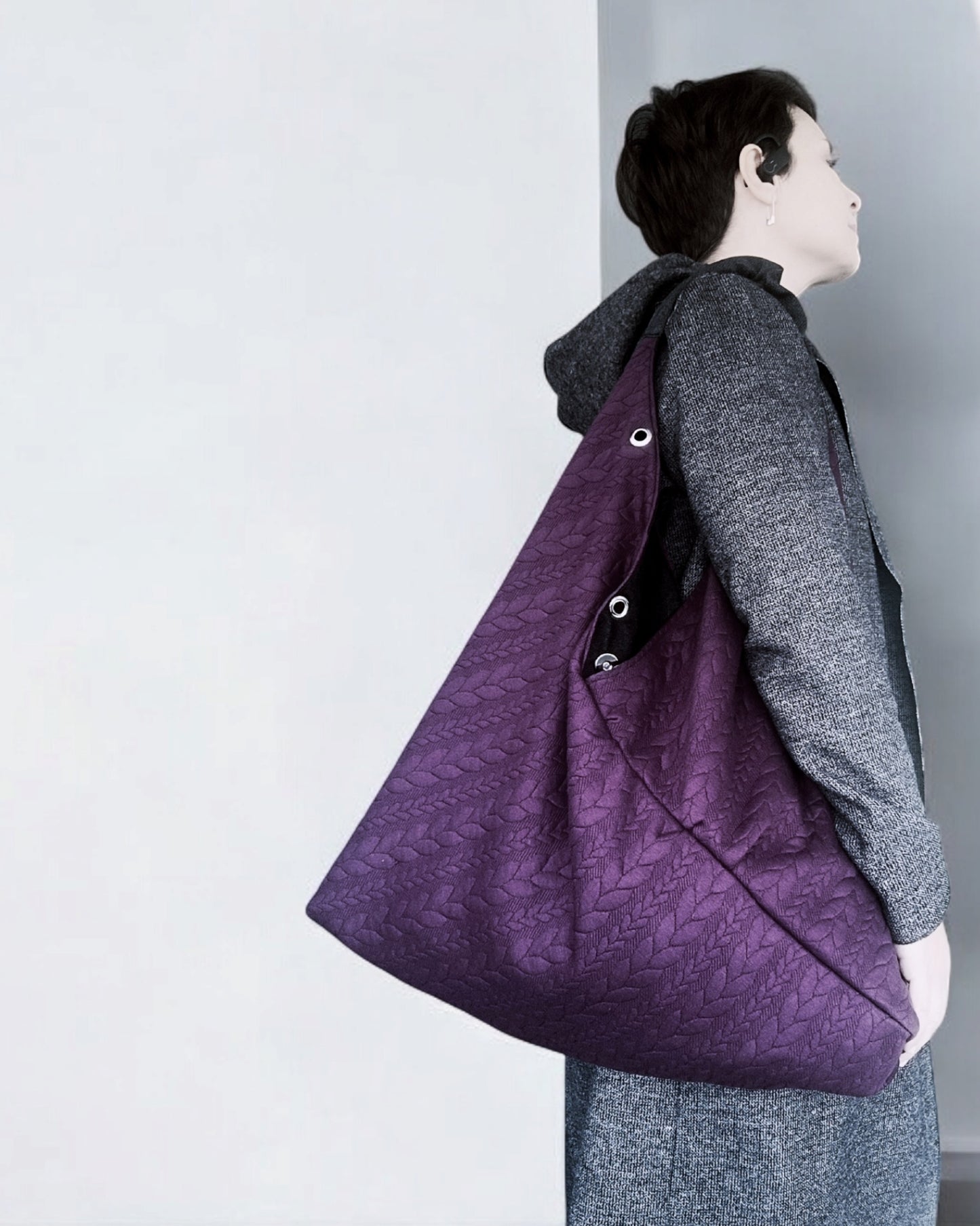 Borsa origami in tessuto invernale