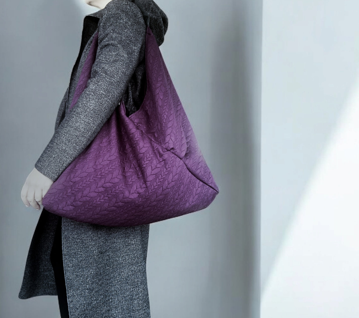 Borsa origami in tessuto invernale
