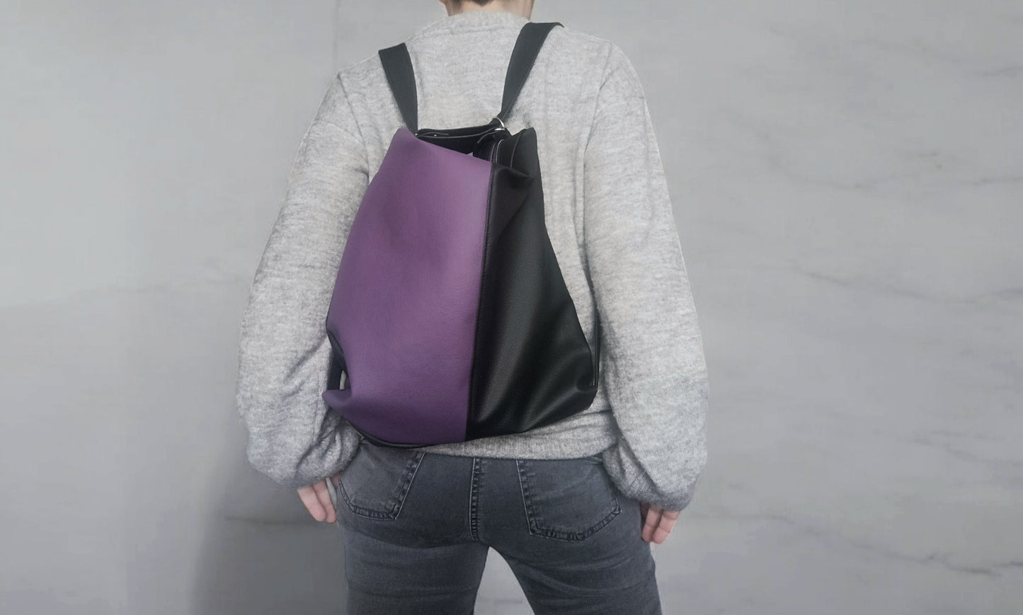 Borsa convertibile in zainetto