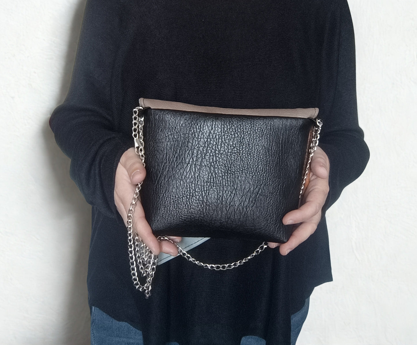 Mini bag in pelle sintetica