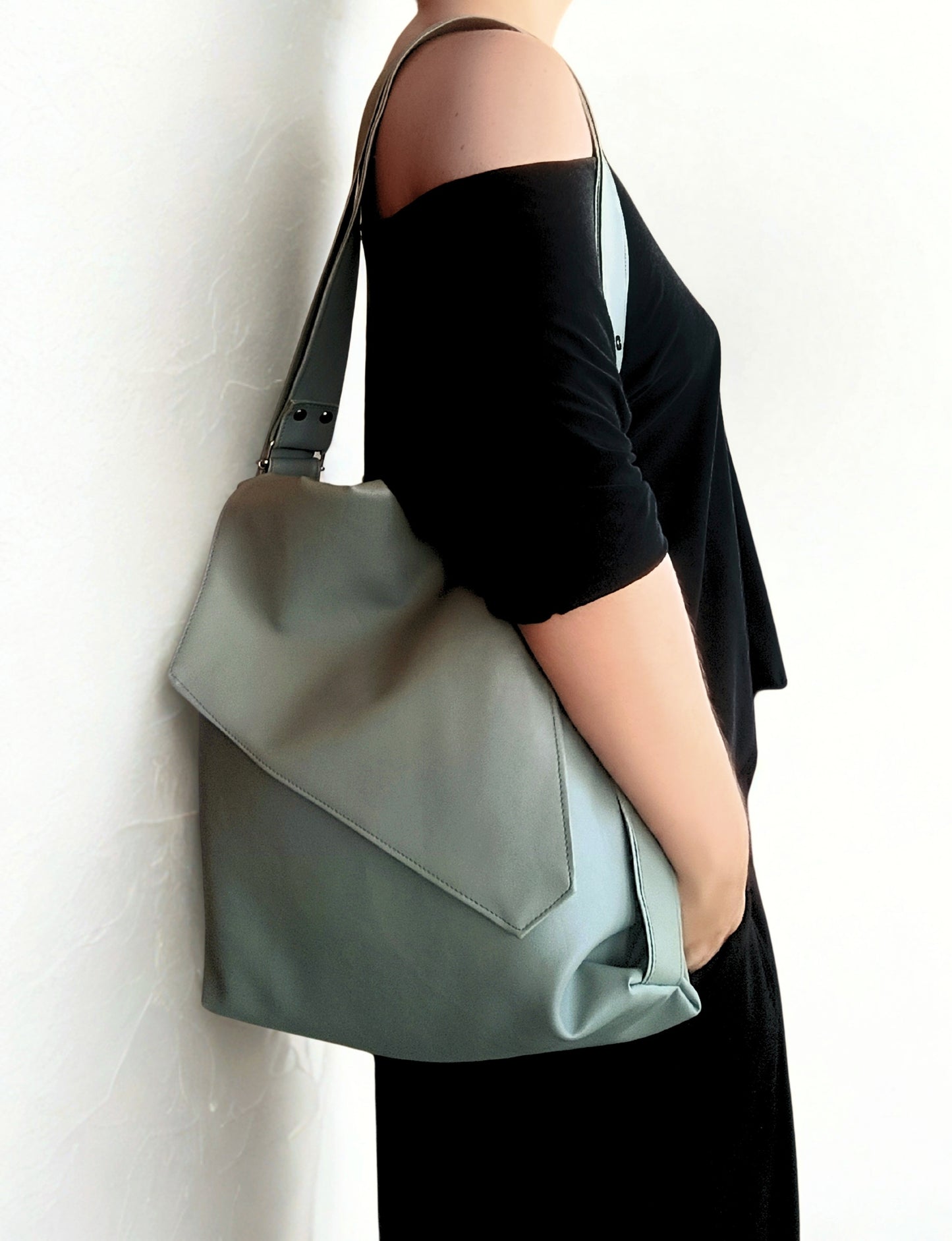 Borsa da spalla convertibile in zainetto