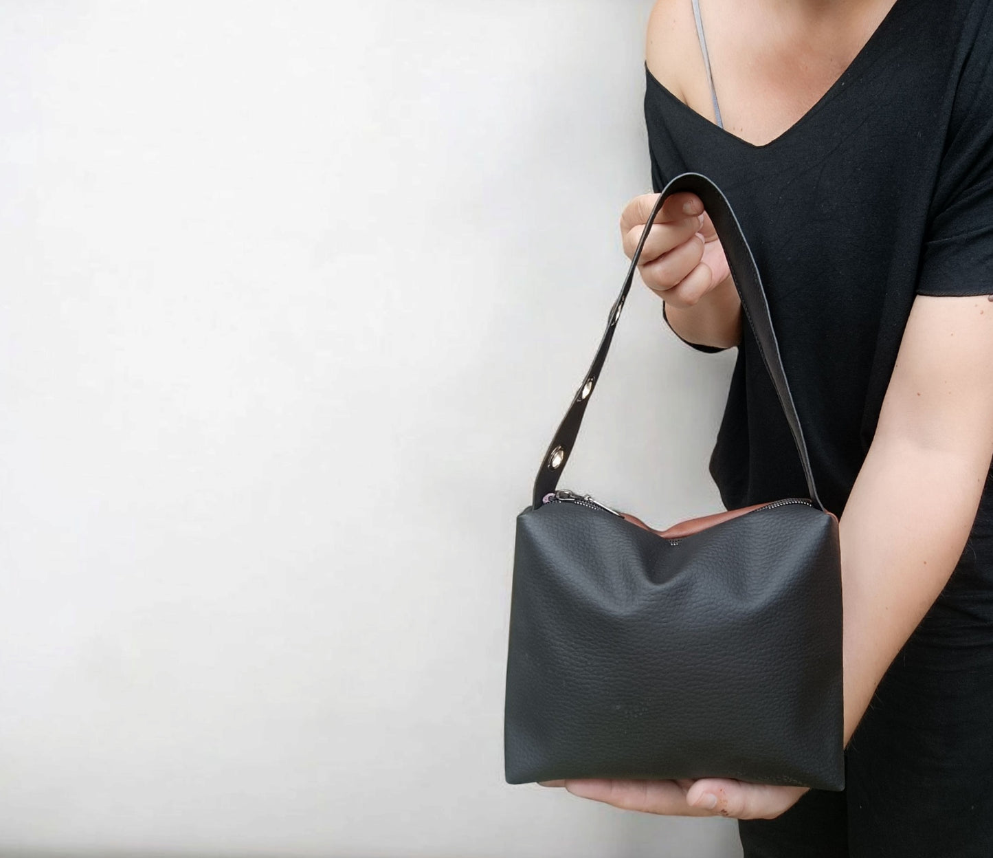 Mini bag in pelle sintetica