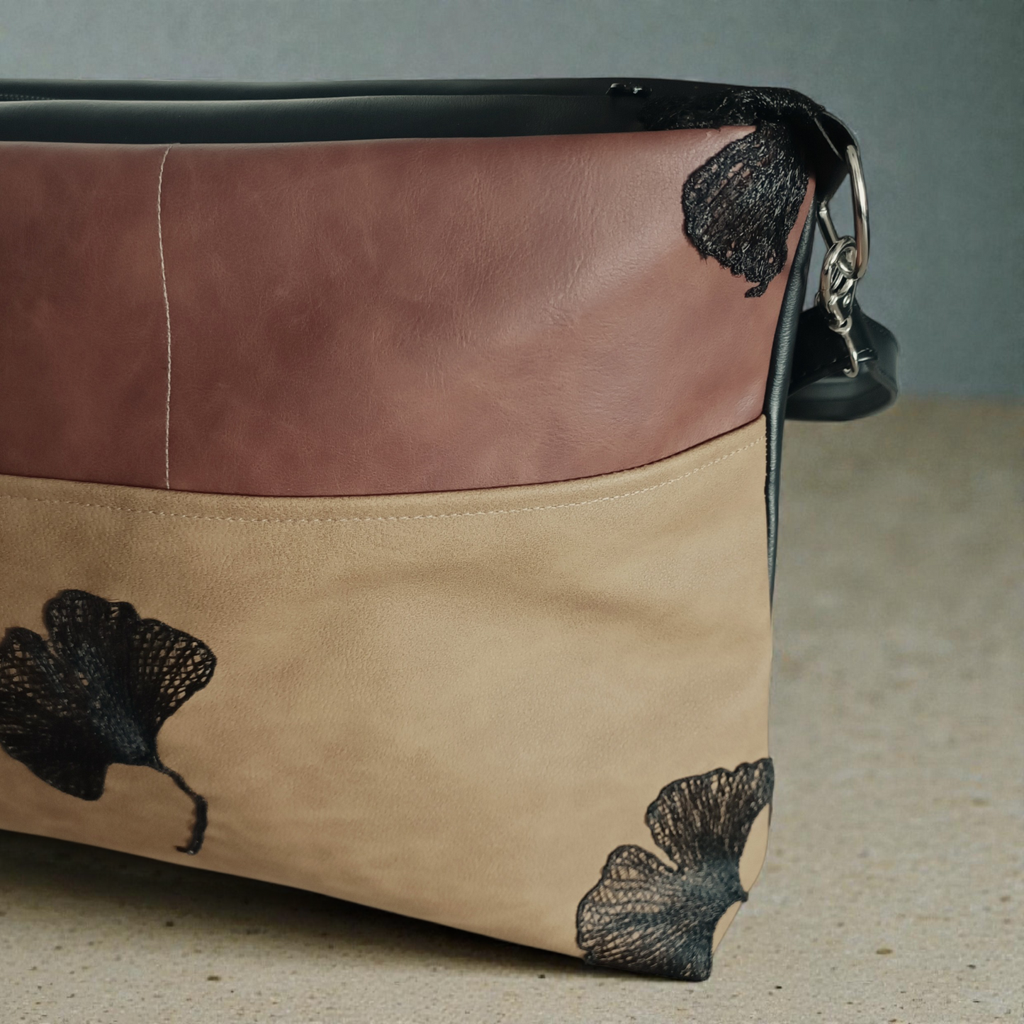 Borsa da spalla 'ginkgo' in pelle sintetica