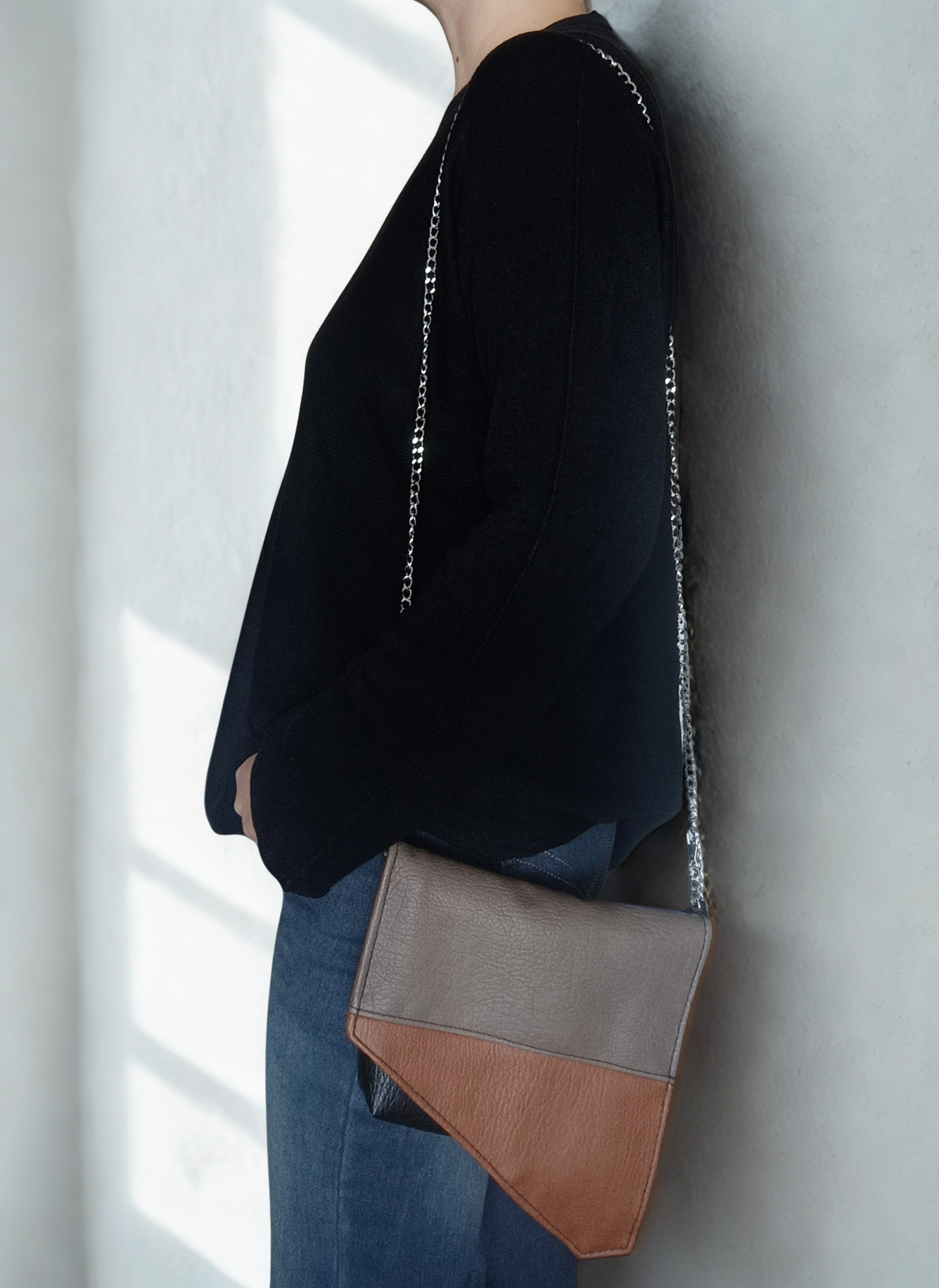 Mini bag in pelle sintetica
