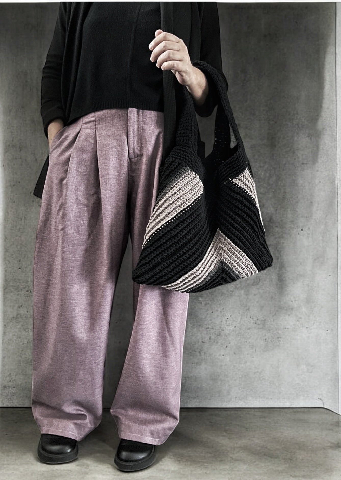 Borsa da spalla all'uncinetto