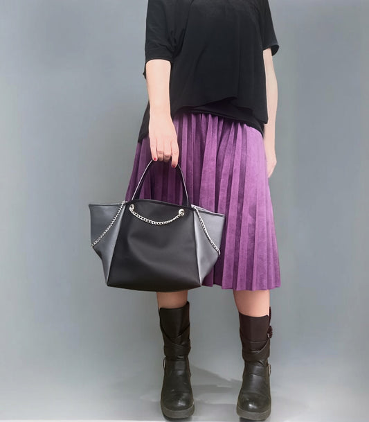 Borsa a mano in pelle sintetica