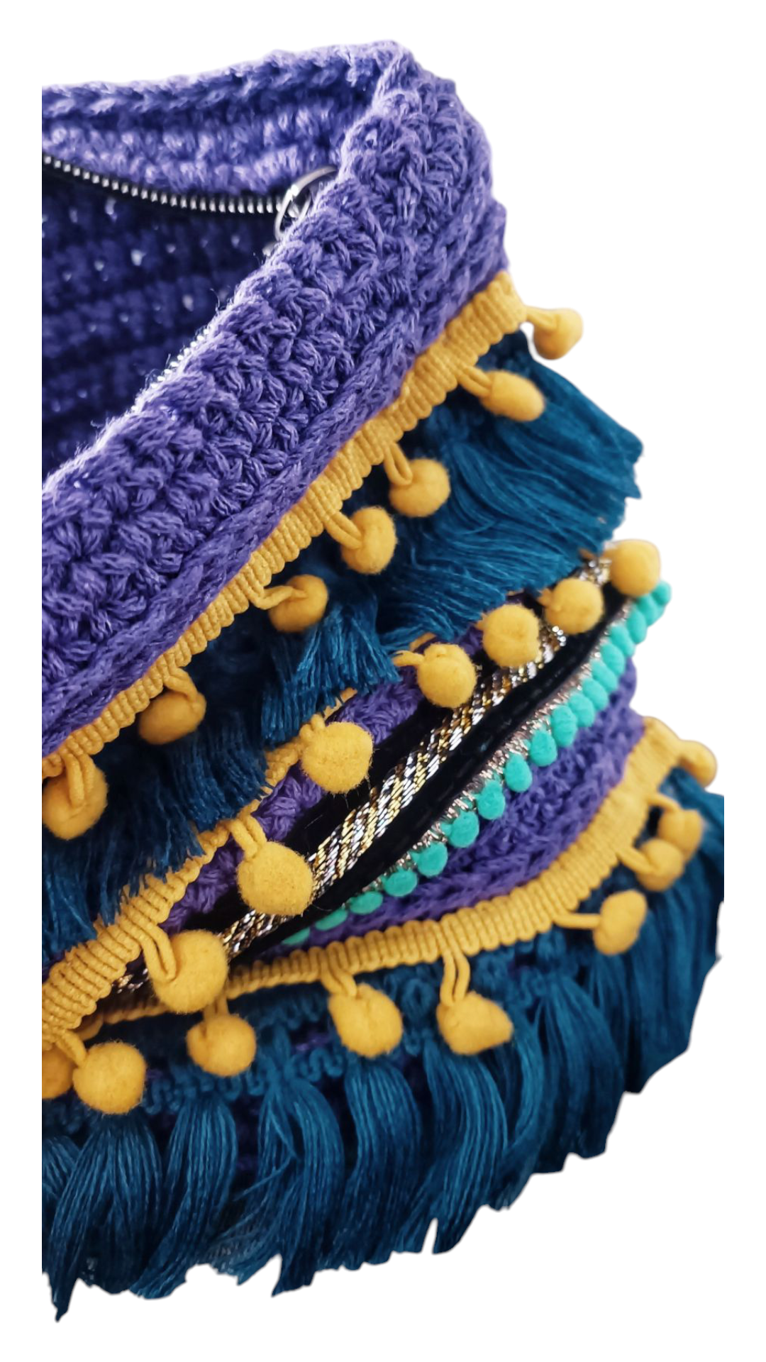 Pochette rettangolare in stile boho chic
