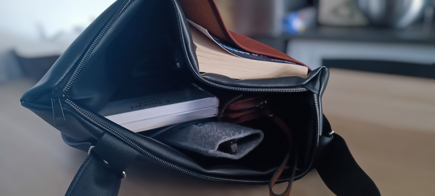Borsa tote convertibile in zainetto