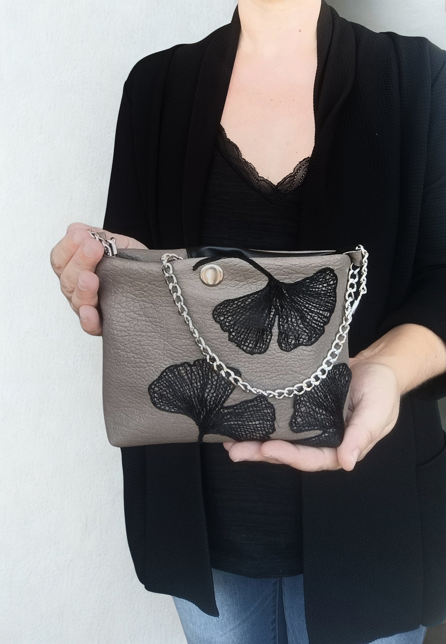 Borsetta crossbody in pelle sintetica